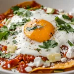 Chilaquiles Recipe Topped With Fried Egg