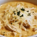 Crock Pot Creamy Chicken Parmesan Soup