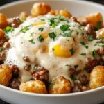Tater Tot Breakfast Bowl With Sausage Gravy