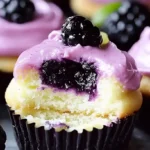 Blackberry Lime Cheesecake Cupcakes Final Look