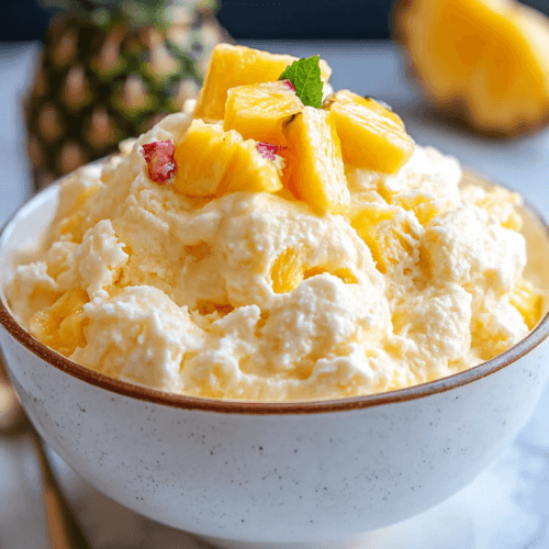 Serving Pineapple Fluff