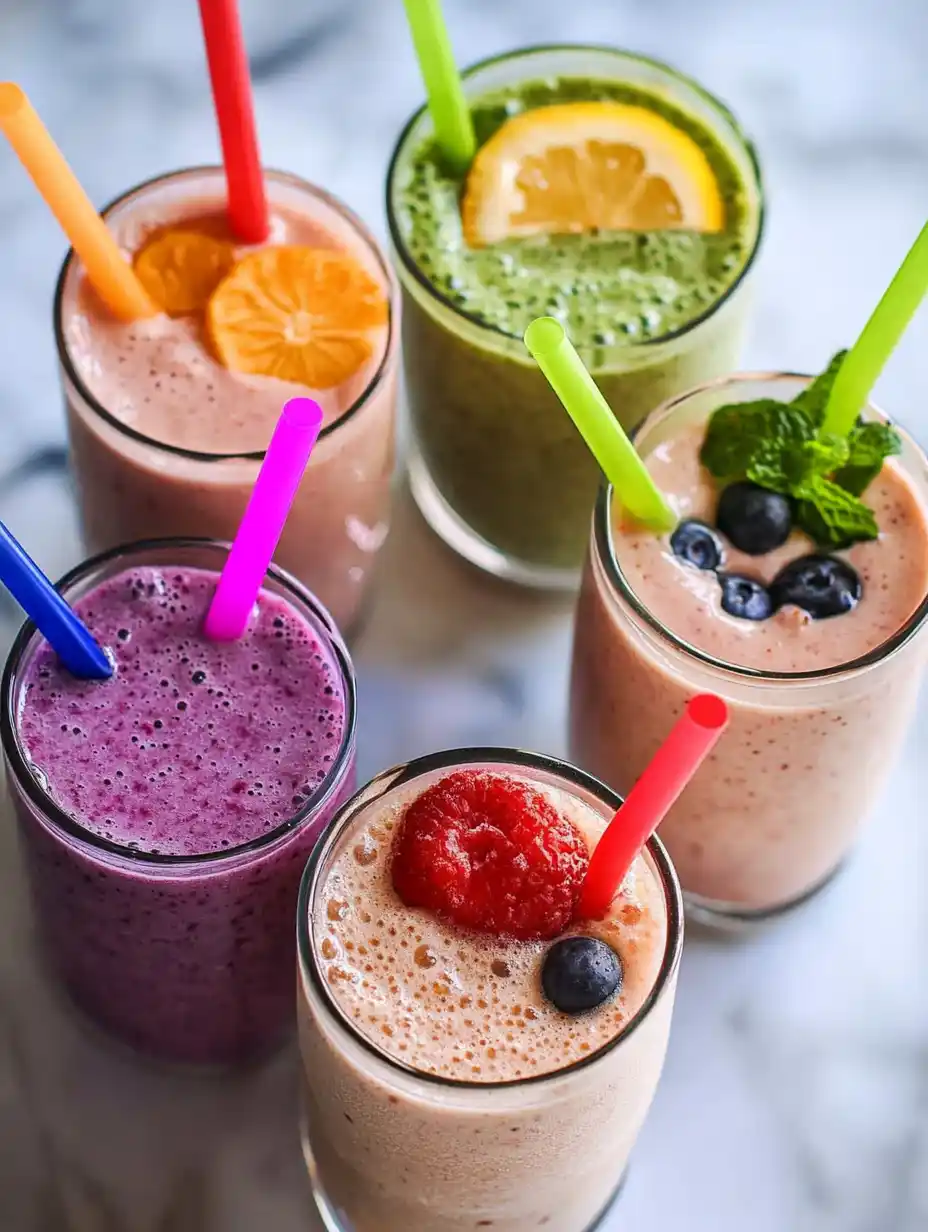 Low calorie smoothies recipe served in a glass with fresh fruit and a light, refreshing texture.